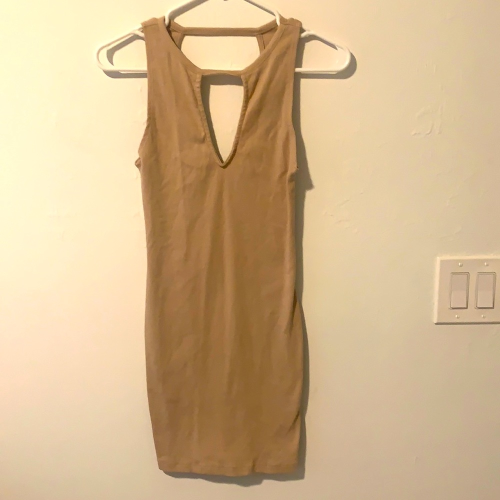 Kendall and Kylie tan mini dress